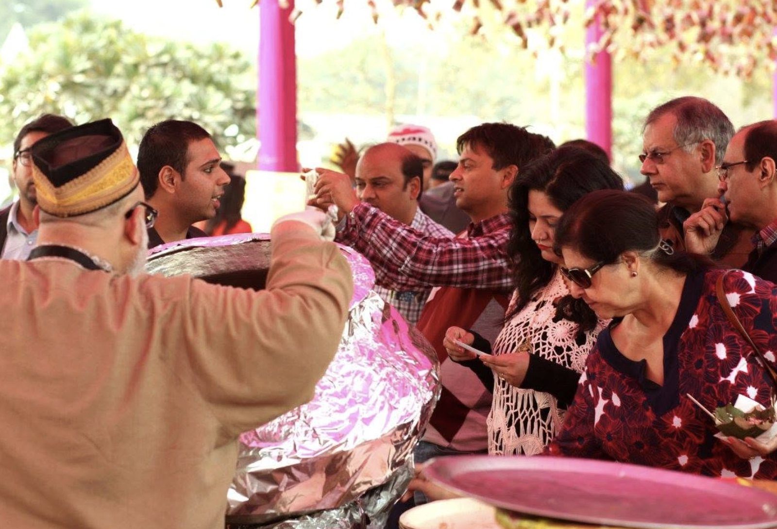 A tasting at a stall