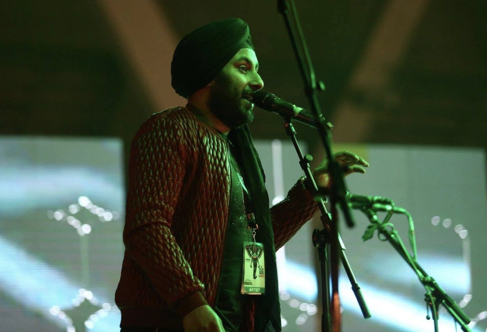 A singer on stage