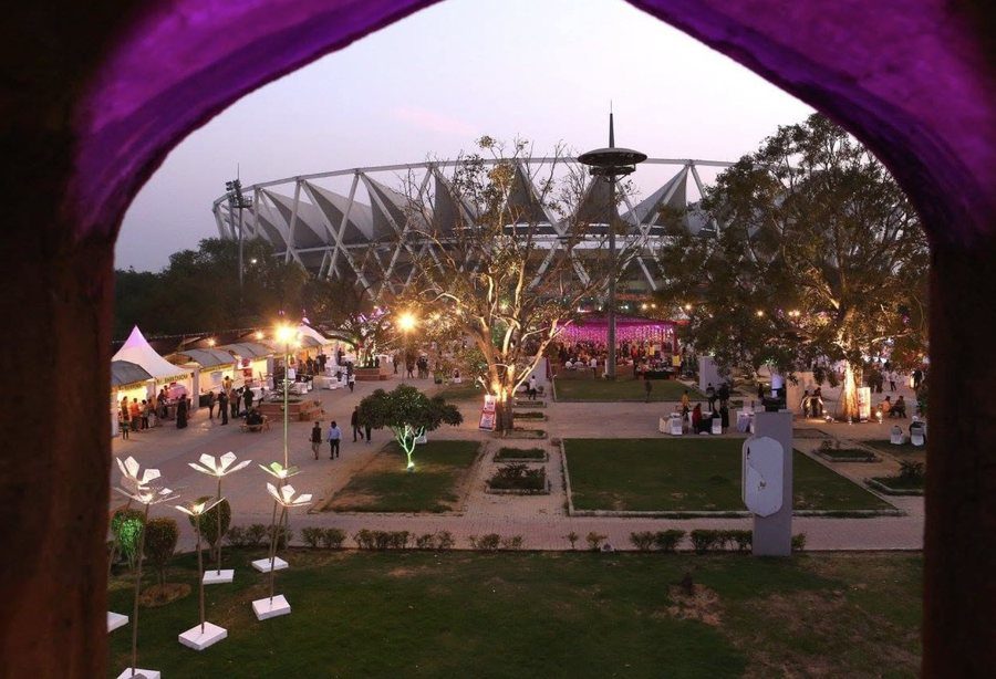 The grounds framed by the arch, from the festival's Facebook page
